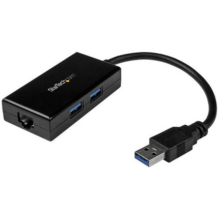 StarTech Adaptador USB 3.0 a Red Gigabit con Hub USB de 2 Puertos