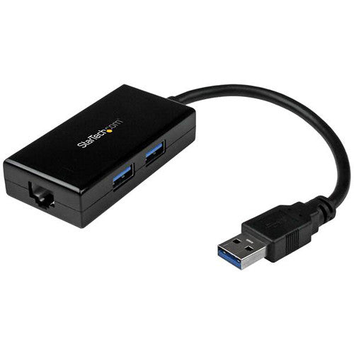 StarTech Adaptador USB 3.0 a Red Gigabit con Hub USB de 2 Puertos