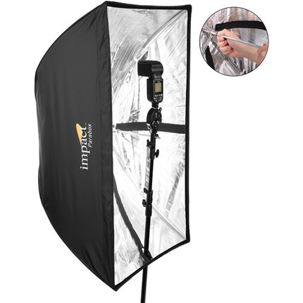 Impact Parabox Softbox 24 x 36 pulgadas Difusor Frontal Interior Plateado