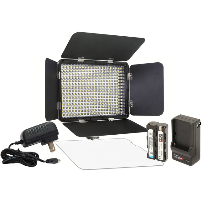 Vidpro LED-330X Luz LED para Cámara Variable 3200-5600K 180W Kit Completo