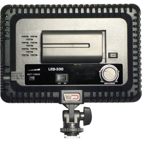 Vidpro LED-330 Luz LED de Vídeo para Cámara 5600K Batería NP-F550 Incluida