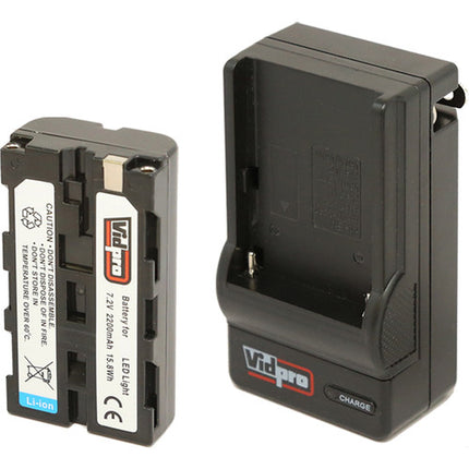 Vidpro LED-330 Luz LED de Vídeo para Cámara 5600K Batería NP-F550 Incluida
