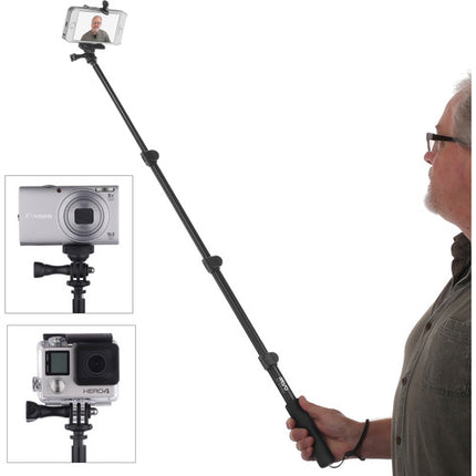 Revo Palo Ajustable para Cámara Extensible 38 Pulgadas con Soporte Smartphone