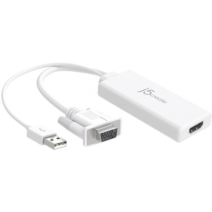 j5create Adaptador de Video VGA a HDMI Resolución 1920x1200 USB Audio
