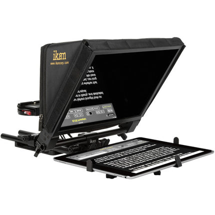 ikan Elite Pro Teleprompter universal para tablet grande vidrio 70/30 y soporte para tablet 12 pulgadas