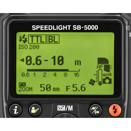 Nikon SB-5000 AF Speedlight Flash inalámbrico con GN 113 y zoom 24-200mm
