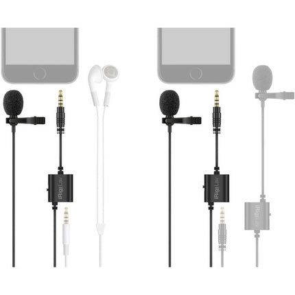 IK Multimedia iRig Mic Lavalier Pack Micrófonos de Solapa Omnidireccionales para Smartphone Tablets y Computadoras