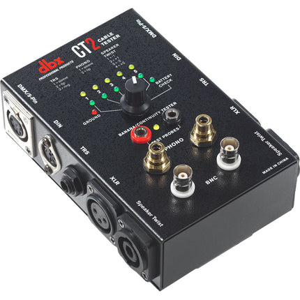 dbx CT-2 Probador de Cables para 9 Tipos con Batería 9V