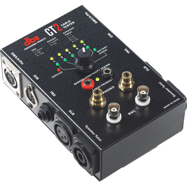 dbx CT-2 Probador de Cables para 9 Tipos con Batería 9V