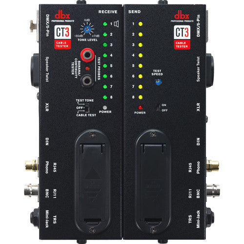 dbx CT-3 Probador avanzado de cables para 10 tipos con generador de tonos