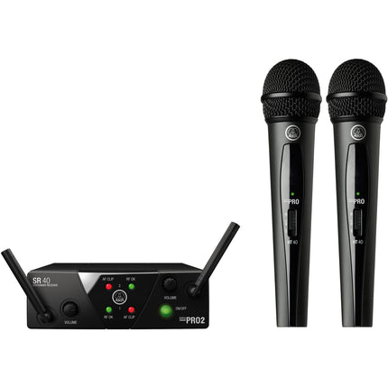 AKG WMS40 Mini Sistema de Micrófono Inalámbrico Dual 30 Horas Batería