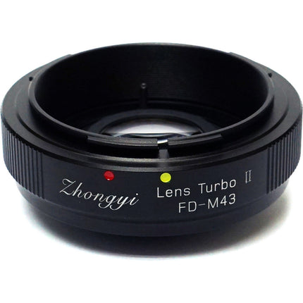 Mitakon Zhongyi Adaptador de Lente Canon FD a Micro Cuatro Tercios Turbo Mark II 0.726x Apertura 1 Stop
