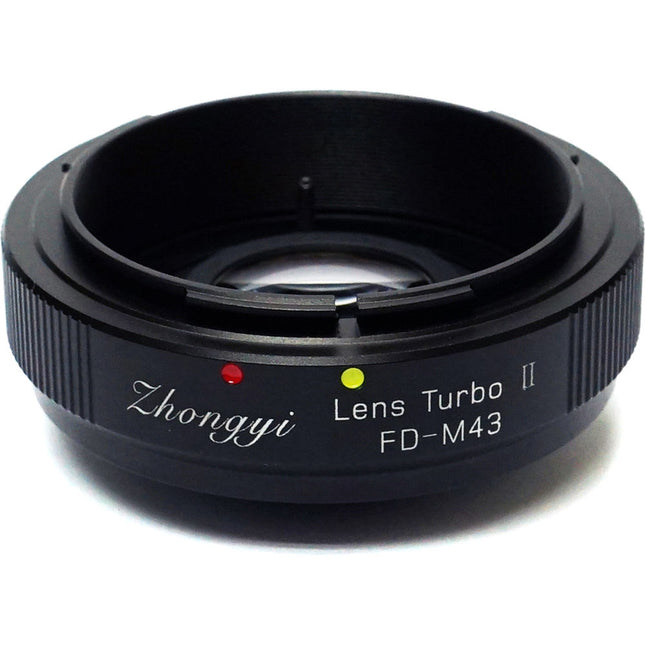 Mitakon Zhongyi Adaptador de Lente Canon FD a Micro Cuatro Tercios Turbo Mark II 0.726x Apertura 1 Stop