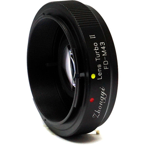 Mitakon Zhongyi Adaptador de Lente Canon FD a Micro Cuatro Tercios Turbo Mark II 0.726x Apertura 1 Stop