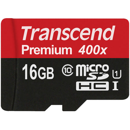 Transcend 16GB microSDHC UHS-I Clase 10 60MBs con Adaptador SD