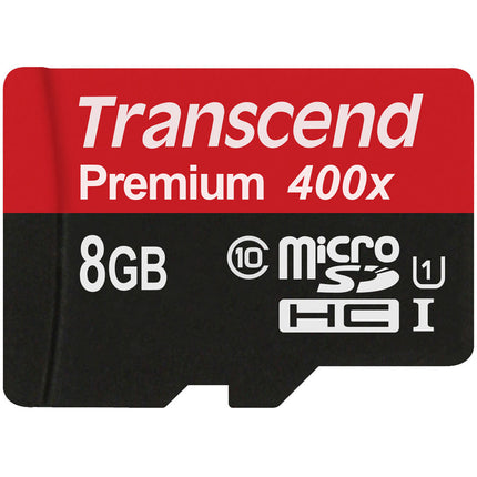 Transcend 8GB microSDHC UHS-I Clase 10 Tarjeta de Memoria con Adaptador SD