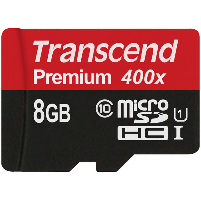 Transcend 8GB microSDHC UHS-I Clase 10 Tarjeta de Memoria con Adaptador SD