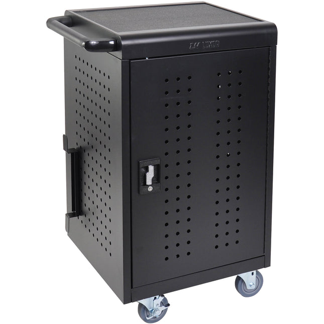 Luxor Carro de Carga para 30 Tabletas y Chromebooks con 30 Puertos y Ruedas Bloqueables