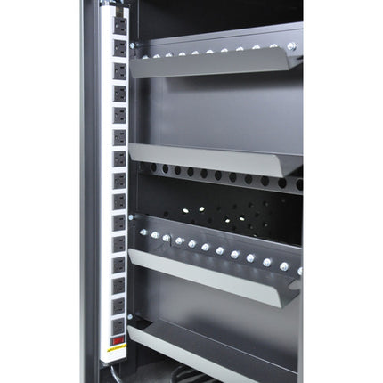 Luxor Carro de Carga para 30 Tabletas y Chromebooks con 30 Puertos y Ruedas Bloqueables