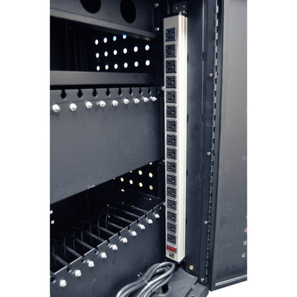 Luxor Carro de Carga para 30 Tabletas y Chromebooks con 30 Puertos y Ruedas Bloqueables