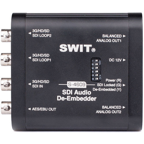 SWIT Portable SDI Audio De-Embedder Extractor de Audio Profesional Portátil