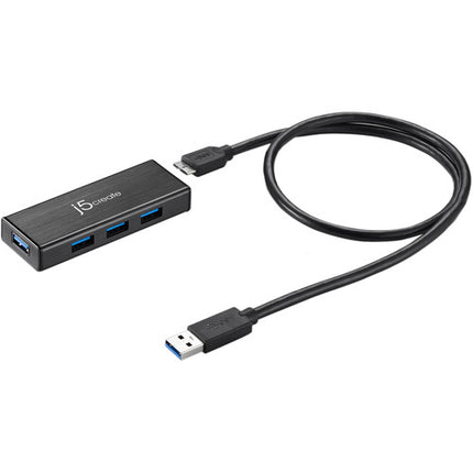j5create JUH340 Hub USB 3.1 Gen 1 4 Puertos USB 3.0 Compacto Aluminio