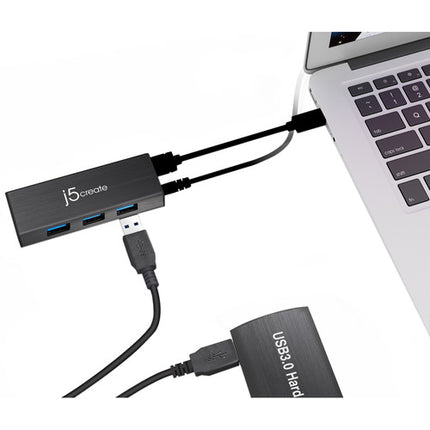 j5create JUH340 Hub USB 3.1 Gen 1 4 Puertos USB 3.0 Compacto Aluminio