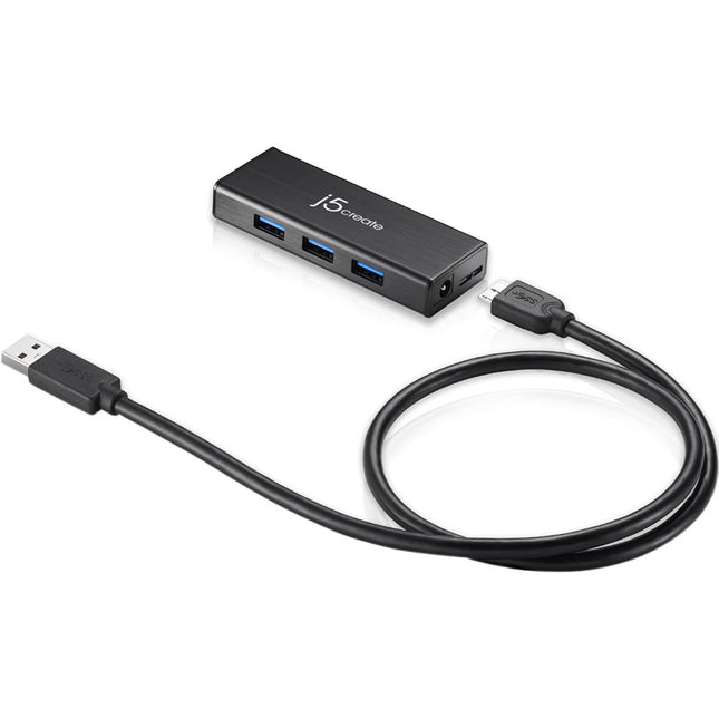 j5create JUH340 Hub USB 3.1 Gen 1 4 Puertos USB 3.0 Compacto Aluminio