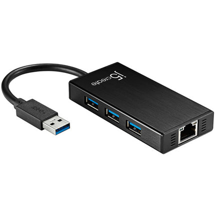 j5create Hub Adaptador USB 3 Puertos USB 3.0 Ethernet Gigabit 5 Gb/s
