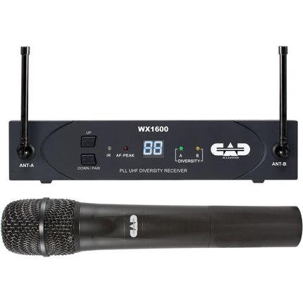 CAD WX1600 Sistema inalámbrico de mano UHF 100 canales 15 horas batería