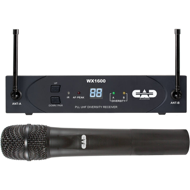 CAD WX1600 Sistema inalámbrico de mano UHF 100 canales 15 horas batería
