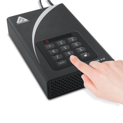 Apricorn 8TB Aegis Padlock DT Disco Externo de Escritorio USB 3.0 con Encriptación AES 256-Bit