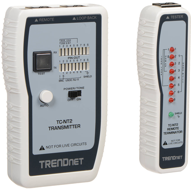 TRENDnet TC-NT2 Comprobador de Cable de Red para Cables Hasta 300 m con Indicador de Tono