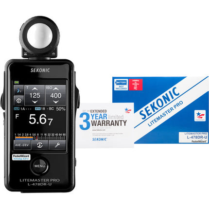 Sekonic LiteMaster Pro L-478DR-U Medidor de Luz con Pantalla Táctil 2.7 y Control de Flash