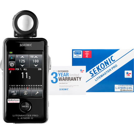 Sekonic LiteMaster Pro L-478DR-U-EL Fotómetro con Pantalla Táctil 2.7" y Control de Potencia Flash
