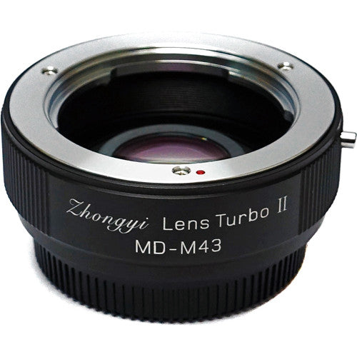 Mitakon Zhongyi Minolta MD Adaptador para Lente Micro Cuatro Tercios Turbo Mark II 0.726x Apertura 1 Stop Metal