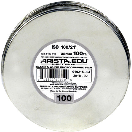 Arista EDU Ultra 100 Película negativa blanco y negro 35mm 100' rollo fine grain high sharpness