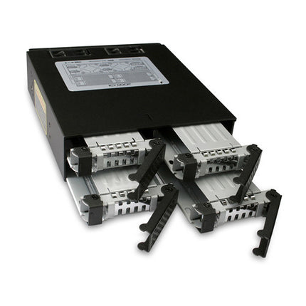 Icy Dock ToughArmor Caja para 4 Discos 2.5" SAS SATA HDD SSD para Bahía 5.25" 3 Años Garantía