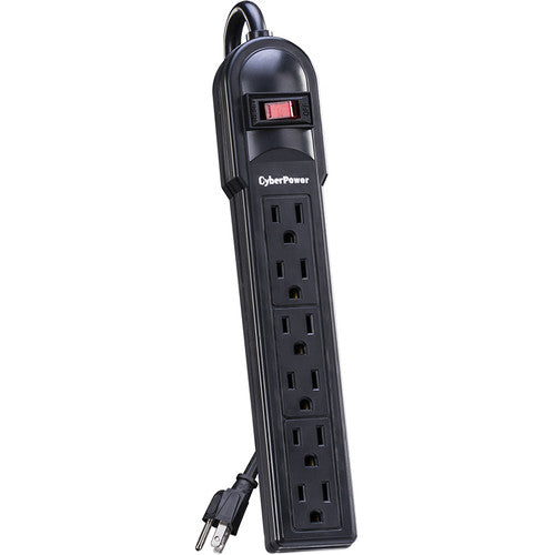 CyberPower CSB604 Protector contra Sobretensiones 6 Enchufes 4 Pies Negro