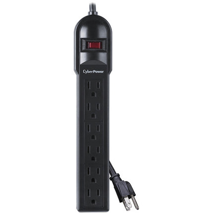 CyberPower CSB604 Protector contra Sobretensiones 6 Enchufes 4 Pies Negro