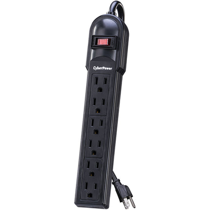 CyberPower CSB604 Protector contra Sobretensiones 6 Enchufes 4 Pies Negro