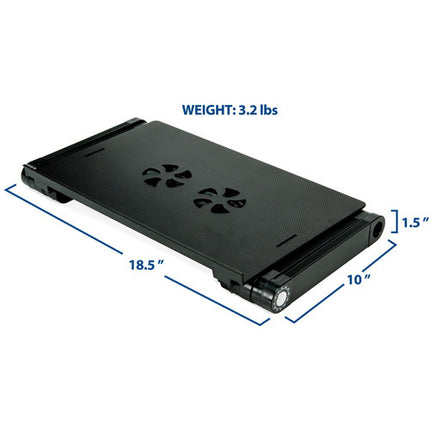 Mount-It MI-7211 Bandeja Refrigerante Ajustable para Laptop hasta 17" con Mouse Pad Ambidiestro