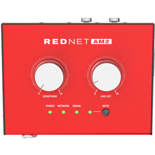 Focusrite RedNet AM2 Amplificador de Auriculares y Salida Línea Dante 44.1-96kHz 2x etherCON