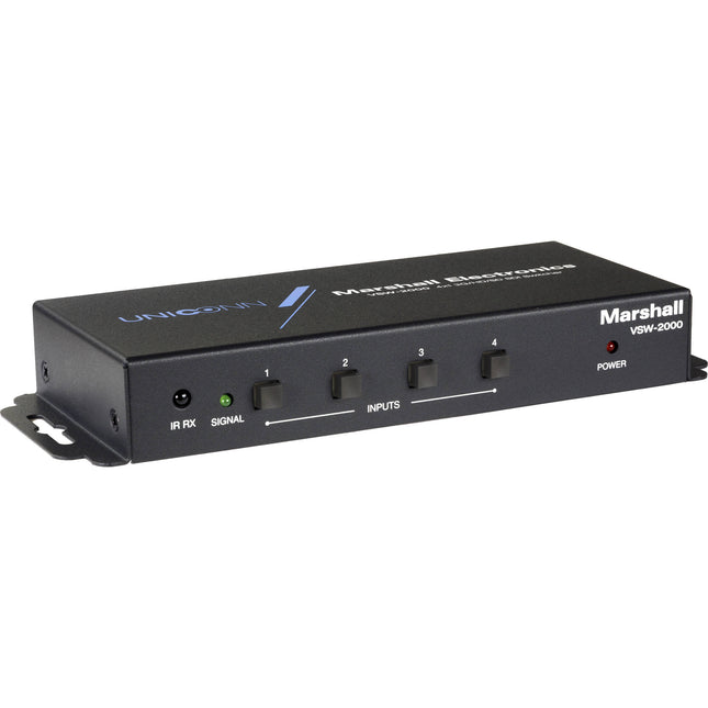 Marshall Electronics VSW-2000 con 4 Entradas SDI y Control Remoto IR