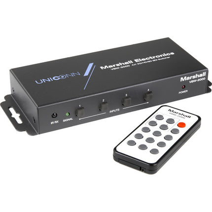 Marshall Electronics VSW-2000 con 4 Entradas SDI y Control Remoto IR