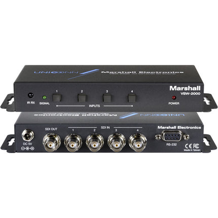 Marshall Electronics VSW-2000 con 4 Entradas SDI y Control Remoto IR