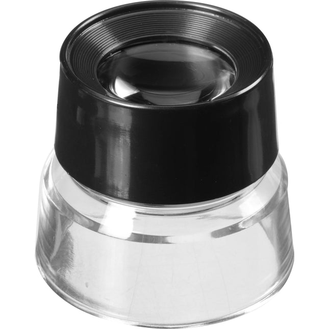 Dot Line Lupas Cilíndricas 10x con Lupa de Base Acrílica Transparente
