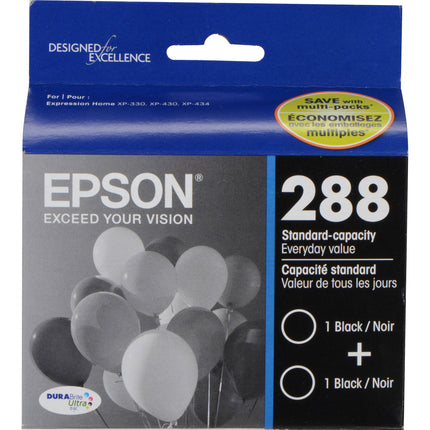 Epson T288120-D2 Cartucho de Tinta Negro DURABrite Ultra Doble Pack 350 Páginas
