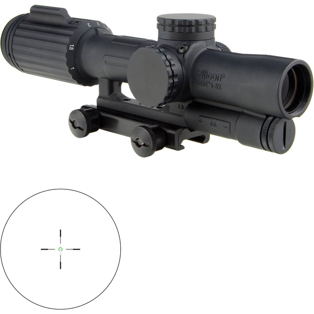 Trijicon 1-6x24 VCOG Rifle con Retícula Green Horseshoe Dot 24mm lente