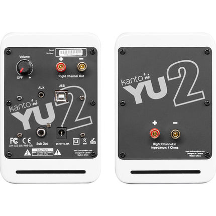 Kanto Living YU2 Altavoces de Escritorio 50W Con Driver Kevlar y Cable Aux